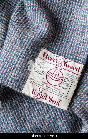 Harris Tweed label. Banque D'Images