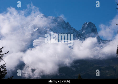 Les aiguilles du dru et verte,argentiere chamonix,haute savoie,,france Banque D'Images