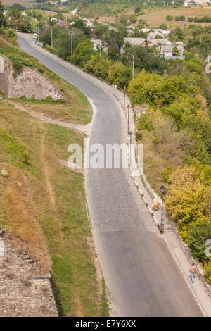 Itinéraire vide vue du vieux château à kamianets podilskyi - Ukraine, l'Europe. Banque D'Images