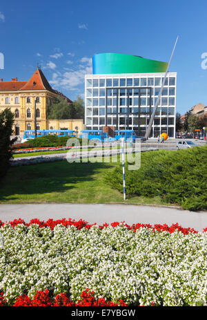 Nouveau bâtiment de Zagreb - Académie de Musique Banque D'Images