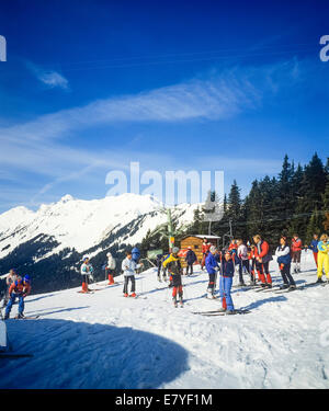 Ski Morgins ski Alpes Suisse Valais Suisse Banque D'Images