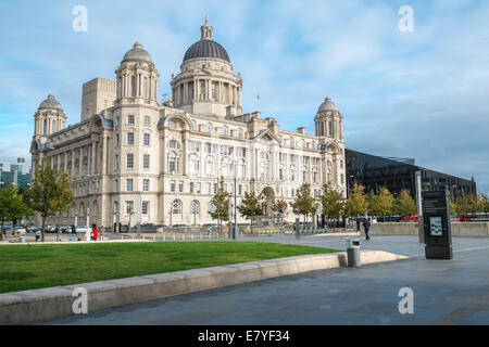 Port de Liverpool building, Pier Head, Liverpool, Merseyside, England, UK Banque D'Images