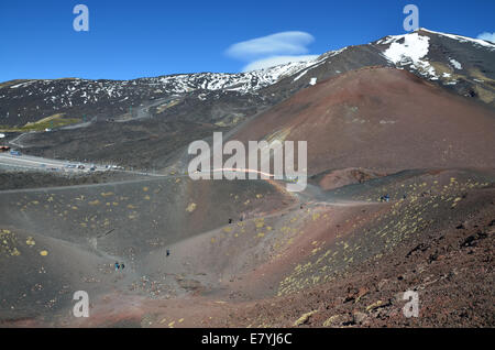 Cratères latéraux du volcan Etna Banque D'Images