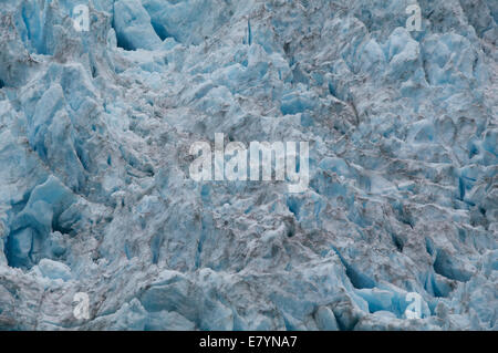 Un gros plan de l'ensemble de la glace sur le nord-ouest de glacier dans Kenai Fjords National Park, Alaska. Banque D'Images