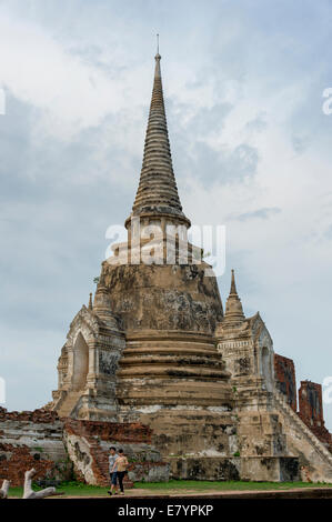 Ruines de Wat Phra Si Sanphet, Ayutthaya, Thaïlande Banque D'Images