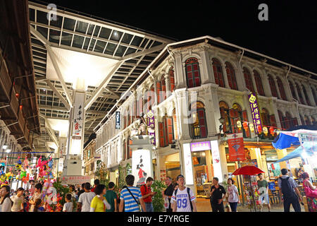 Marché couvert près de Temple Street dans le quartier chinois de Singapour, République de Singapour Banque D'Images