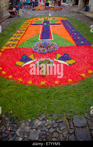 Tapis de Pâques à Antigua Guatemala Banque D'Images