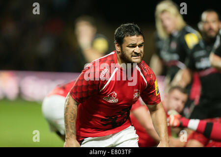 Oxford, UK. 26 Sep, 2014. Aviva Premiership. Piri Weepu au cours de l'Aviva Premiership match de rugby entre le gallois contre Gloucester Rugby. Credit : Action Plus Sport/Alamy Live News Banque D'Images