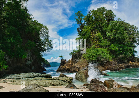 Belle Teluk Hijau (Green Bay) plage de Banyuwangi, l'Est de Java, Indonésie Banque D'Images