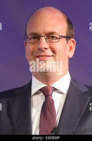 Le député MARK MARK RECKLESS RECKLESS député conservateur 27 septembre 2014 HIPPODROME DE DONCASTER DONCASTER YORKSHIRE ANGLETERRE Banque D'Images