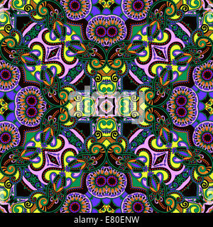 Bandana paisley floraux ornementaux traditionnels Banque D'Images