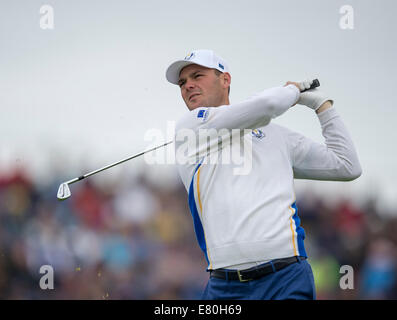 Gleneagles, Sangüesa, Perthshire, en Écosse. 27 Sep, 2014. La Ryder Cup. Martin Kaymer (EUR) en action au cours de l'Samedi quatuors. Credit : Action Plus Sport/Alamy Live News Banque D'Images