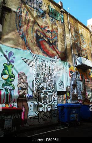 Graffiti sur les murs, Melbourne, Victoria, Australie. Banque D'Images