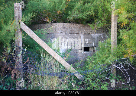 WW2 casemate, Bawdsey Ferry, Suffolk, UK. Banque D'Images