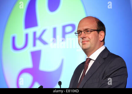 Le député MARK MARK RECKLESS RECKLESS député conservateur 27 septembre 2014 HIPPODROME DE DONCASTER DONCASTER YORKSHIRE ANGLETERRE Banque D'Images