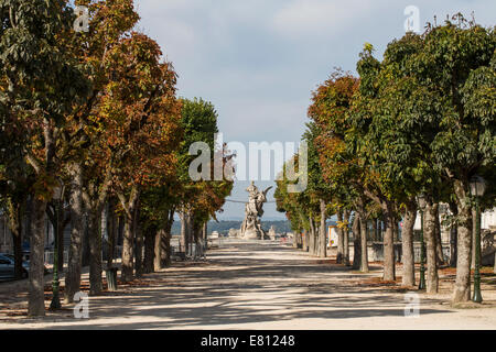 Un boulevard au centre d'Angoulême, Charente, France. Banque D'Images