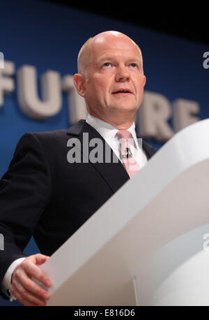 WILLIAM HAGUE, LEADER DE LA CHAMBRE DES COMMUNES 28 septembre 2014 CPI BIRMINGHAM ENGLAND Banque D'Images