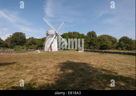 Jamestown moulin est haut sur Windmill Hill dans le centre de l'île. Il s'agit d'une structure octogonale de trois étages avec un dôme Banque D'Images