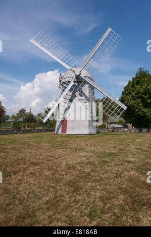 Jamestown moulin est haut sur Windmill Hill dans le centre de l'île. Il s'agit d'une structure octogonale de trois étages avec un dôme Banque D'Images