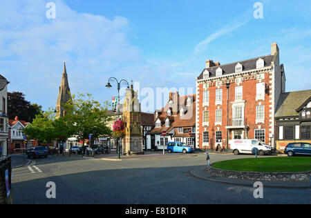 La Place Saint Pierre, Ruthin (Rhuthun), Denbighshire (Sir Ddinbych), pays de Galles, Royaume-Uni Banque D'Images