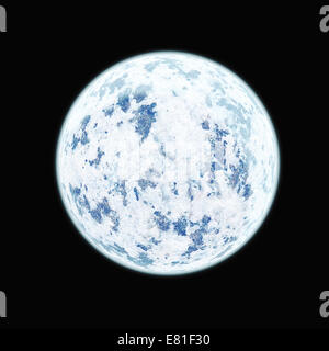 Planète bleue réalistes isolé sur fond noir. Éléments de cette image fournie par la NASA. Banque D'Images