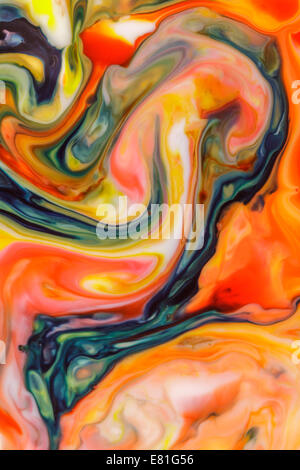 Colorants alimentaires sur le lait abstract background Banque D'Images