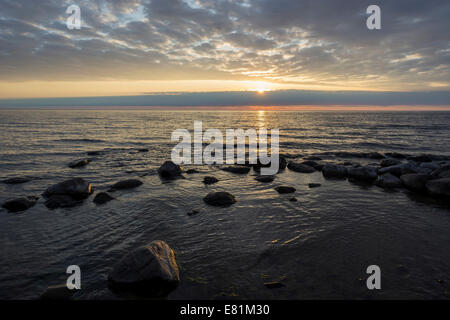 Côte de la mer Baltique au Golfe de Riga, Tūja, Salacgrīvas novads, Lettonie Banque D'Images