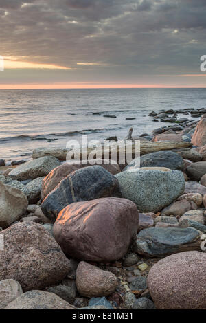 Côte de la mer Baltique au Golfe de Riga, Tūja, Salacgrīvas novads, Lettonie Banque D'Images