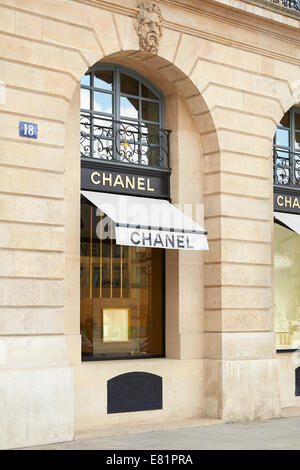 Chanel boutique de la place Vendôme à Paris Banque D'Images