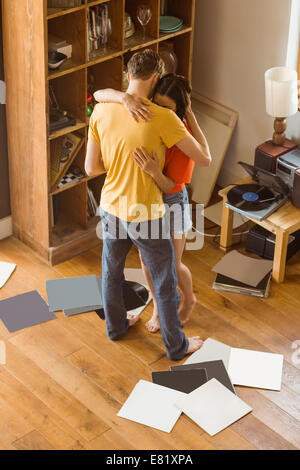 Young couple dancing de vinyles Banque D'Images