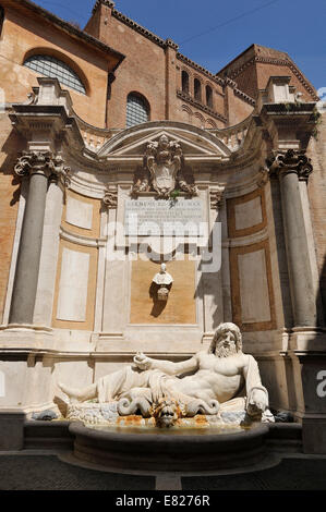 Fontaine Marforio Musées du Capitole Musei Capitolini Rome Italie Banque D'Images