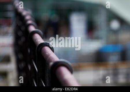 Close-up of Metal forgé sur la jetée de Southend Banque D'Images