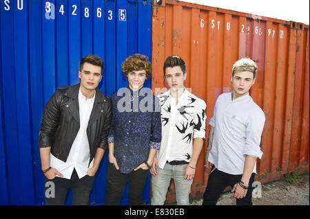 J'Union photographié à divers endroits à Londres avec : Josh Cuthbert,George Shelley,JJ Hamblett,Jaymi Hensley Où : London, Royaume-Uni Quand : 25 Mars 2014 Banque D'Images