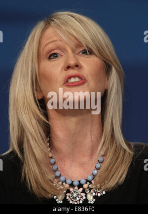 ESTHER MCVEY DÉPUTÉ, MINISTRE D'ÉTAT À L'INDIRE CT 29 septembre 2014 CPI BIRMINGHAM ENGLAND Banque D'Images