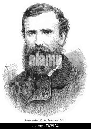 Verney Lovett Cameron commandant R N vers 1885 Banque D'Images