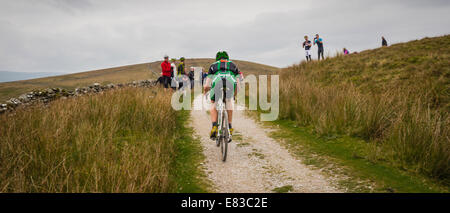 2014 3 pics en Cyclocross Yorkshire Dales, Rob Jebb gagnant. Banque D'Images