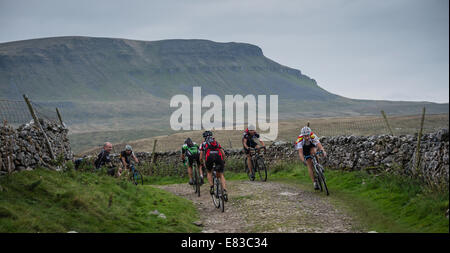 2014 3 pics en Cyclocross Yorkshire Dales Banque D'Images