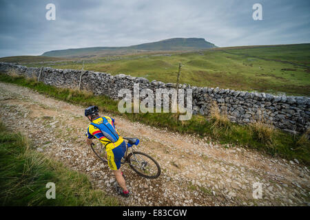 2014 3 pics en Cyclocross Yorkshire Dales Banque D'Images