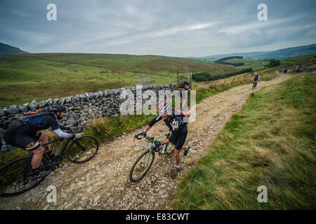 2014 3 pics en Cyclocross Yorkshire Dales Banque D'Images