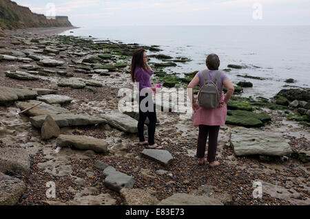 Reculver bay village et station côtière à l'est de herne bay dans le kent uk 2014 Banque D'Images