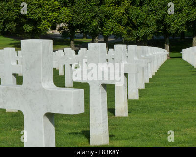 Cimetière militaire américain de la seconde guerre mondiale dans la région de Montfaucon, Argonne, France Banque D'Images