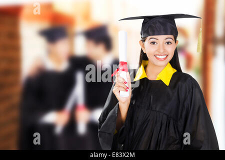 Chers étudiants diplôme indien Banque D'Images