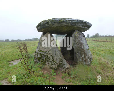 Menhir de la préhistoire du pouyol en france Banque D'Images