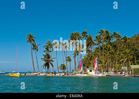 La baie de Marigot, Castries, Sainte-Lucie, Caraïbes Banque D'Images