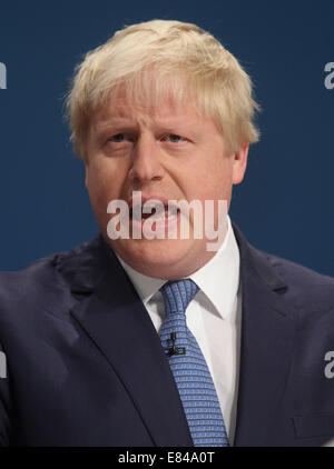 BORIS JOHNSON, maire de Londres 30 septembre 2014 CPI BIRMINGHAM ENGLAND Banque D'Images