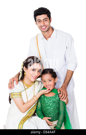 South Indian Family sitting Banque D'Images