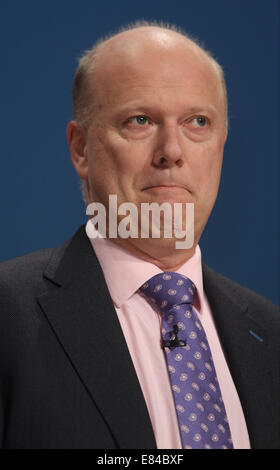 CHRIS GRAYLING MP LORD CHANCELIER ET SECRÉTAIRE 30 septembre 2014 CPI BIRMINGHAM ENGLAND Banque D'Images