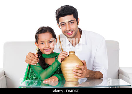 L'argent d'économie de l'Inde du Sud Piggy Bank Banque D'Images