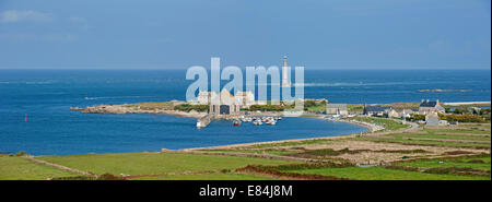 Station de sauvetage de phare et dans le port de Goury près de Auderville au Cap de La Hague, Cotentin, Normandie, France Banque D'Images