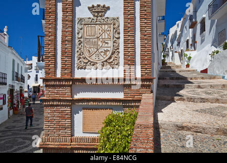 Scène de rue de Frigiliana, Costa del Sol, Malaga, Espagne Province, Andalucoa Banque D'Images